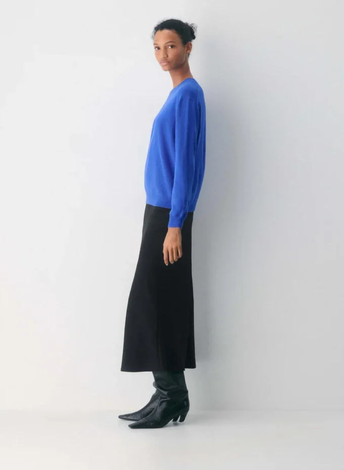 Jersey de cuello redondo de lana merino Jersey de cuello redondo de lana merino