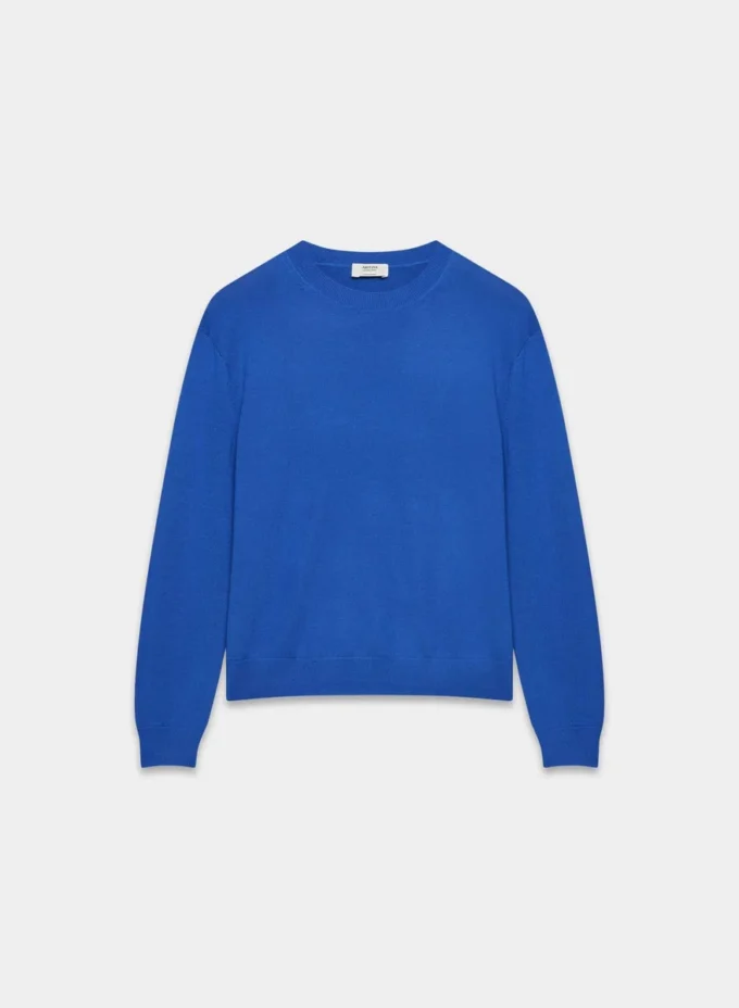 Jersey de cuello redondo de lana merino Jersey de cuello redondo de lana merino