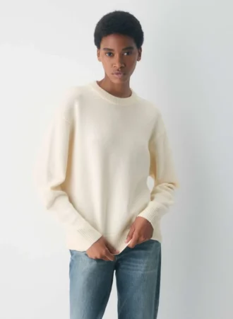 Jersey de cuello redondo de lana merino esencial