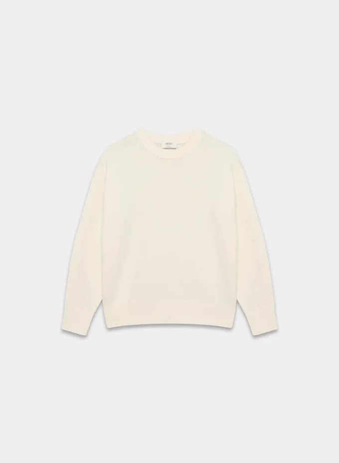 Jersey de cuello redondo de lana merino esencial