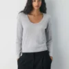 Jersey de cuello redondo de lana merino fina