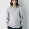 Jersey de cuello redondo de lana merino gruesa