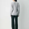 Jersey de cuello redondo de lana merino gruesa