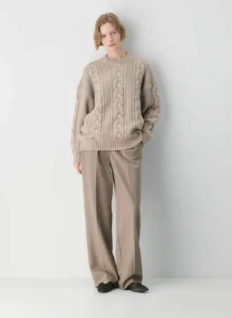 Jersey de cuello redondo de lana merino Heritage Knit