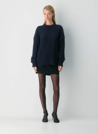 Jersey de cuello redondo de lana merino Heritage Knit