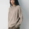 Jersey de cuello redondo de lana merino Heritage Knit Jersey de cuello redondo de lana merino Heritage Knit