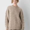Jersey de cuello redondo de lana merino Heritage Knit Jersey de cuello redondo de lana merino Heritage Knit