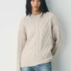 Jersey de cuello redondo de lana merino Heritage Knit