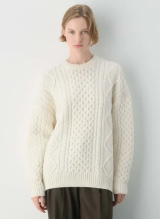 Jersey de cuello redondo de lana merino Heritage Knit
