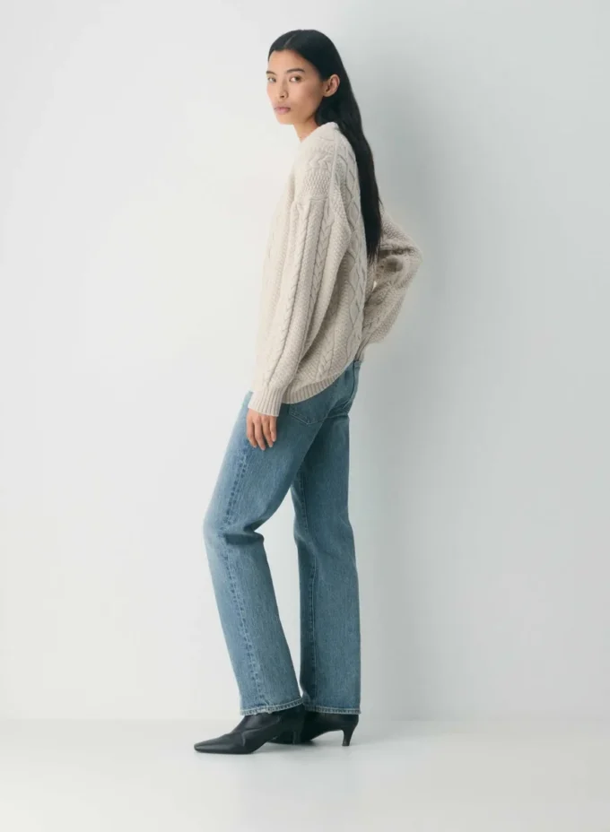 Jersey de cuello redondo de lana merino Heritage Knit