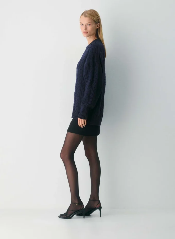 Jersey de cuello redondo de lana merino Heritage Knit