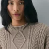 Jersey de cuello redondo de lana merino Heritage Knit Jersey de cuello redondo de lana merino Heritage Knit
