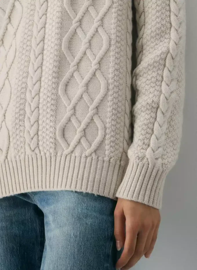 Jersey de cuello redondo de lana merino Heritage Knit