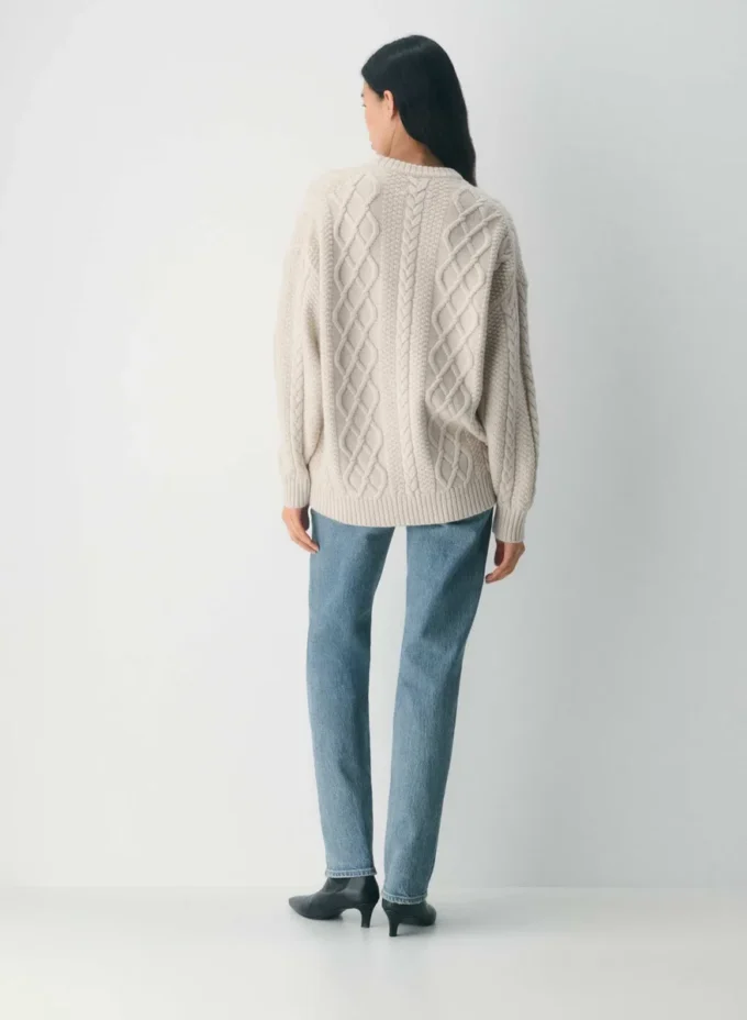 Jersey de cuello redondo de lana merino Heritage Knit