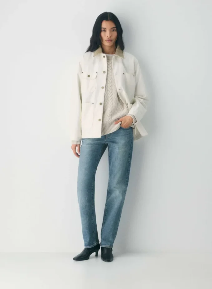 Jersey de cuello redondo de lana merino Heritage Knit