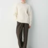 Jersey de cuello redondo de lana merino Heritage Knit
