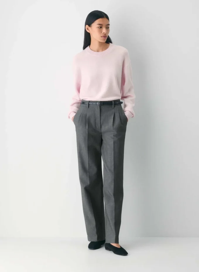 Jersey de cuello redondo holgado Essential Cashmere