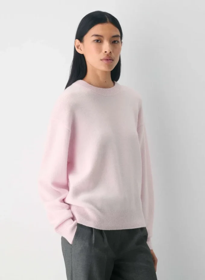 Jersey de cuello redondo holgado Essential Cashmere