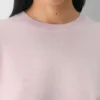 Jersey de manga corta y cuello redondo de cachemira Bare
