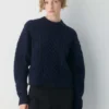 Jersey Heritage Knit Merino Wool Crew Hi-hip