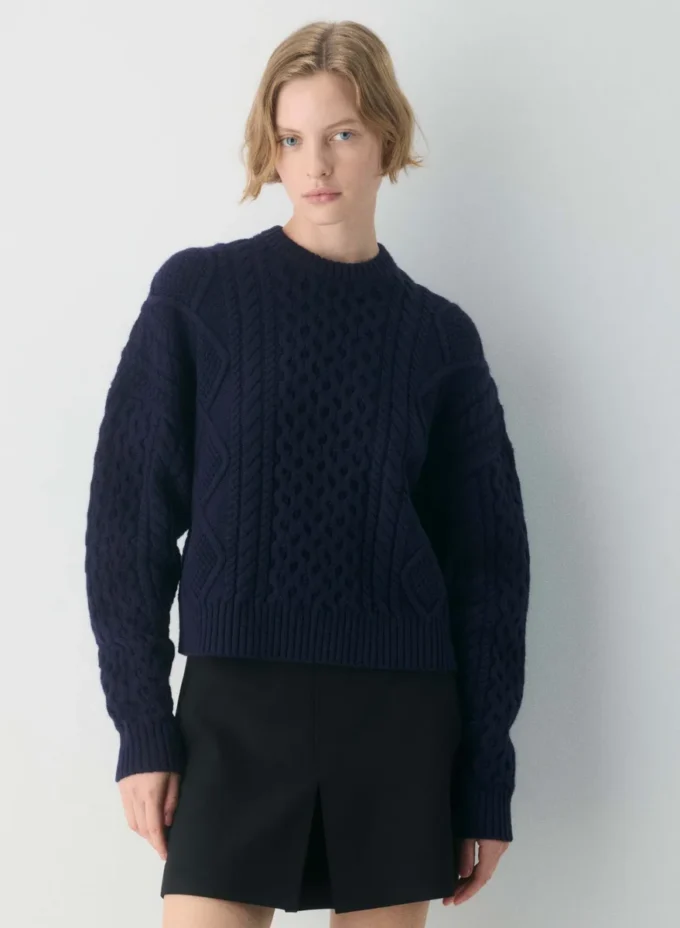 Jersey Heritage Knit Merino Wool Crew Hi-hip