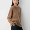Jersey holgado de cuello redondo Feather Cashmere Jersey holgado de cuello redondo Feather Cashmere