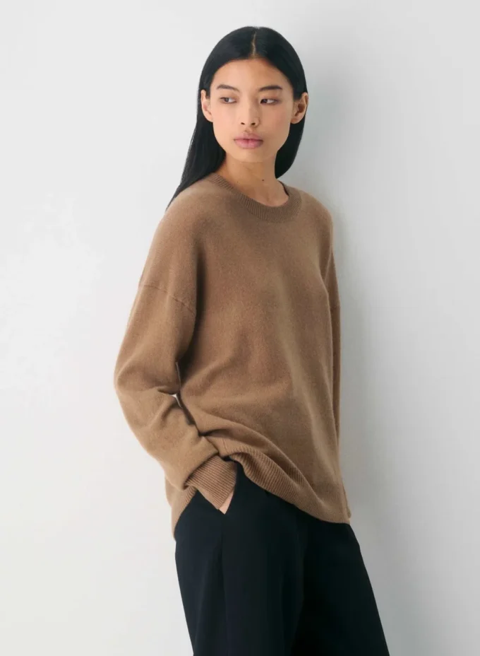 Jersey holgado de cuello redondo Feather Cashmere Jersey holgado de cuello redondo Feather Cashmere