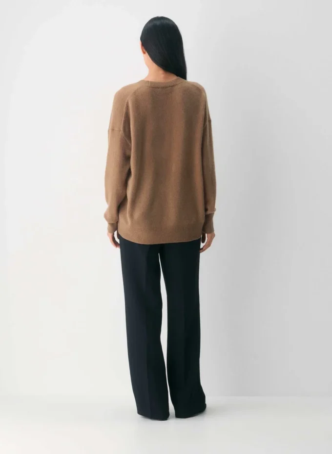 Jersey holgado de cuello redondo Feather Cashmere Jersey holgado de cuello redondo Feather Cashmere