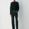 Jersey oversize de cuello redondo Mesh Cashmere Jersey oversize de cuello redondo Mesh Cashmere
