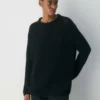 Jersey oversize de cuello redondo Mesh Cashmere Jersey oversize de cuello redondo Mesh Cashmere