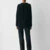 Jersey oversize de cuello redondo Mesh Cashmere Jersey oversize de cuello redondo Mesh Cashmere