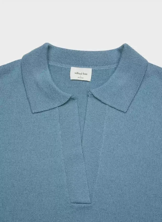 Jersey polo de lana merino Clara Jersey polo de lana merino Clara