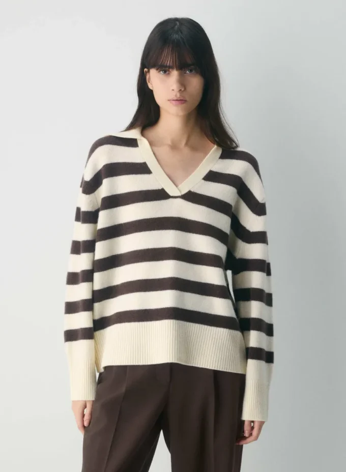 Jersey polo oversize de cachemira Plush Jersey polo oversize de cachemira Plush