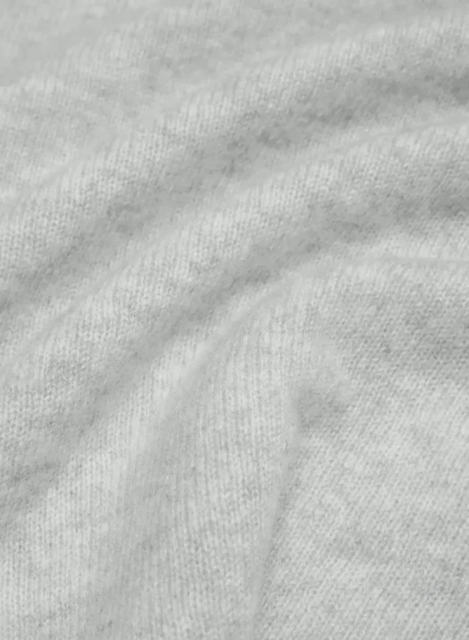 Jersey relajado con cuello barco de cachemira Feather Jersey relajado con cuello barco de cachemira Feather