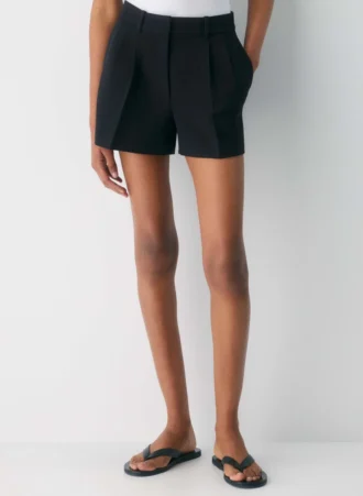 Mini pantalones cortos plisados