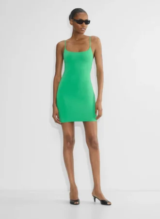 Mini vestido camisero con cuello cuadrado Original Contour
