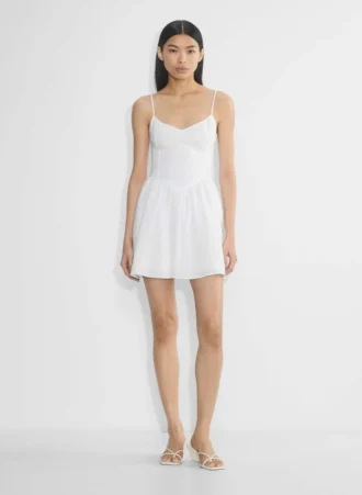 Mini vestido de lino Influence