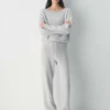 Pantalón ancho de talle alto Essential Cashmere