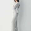 Pantalón ancho de talle alto Essential Cashmere