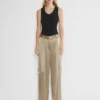 Pantalón cargo de satén extrovertido Pantalón cargo de satén extrovertido
