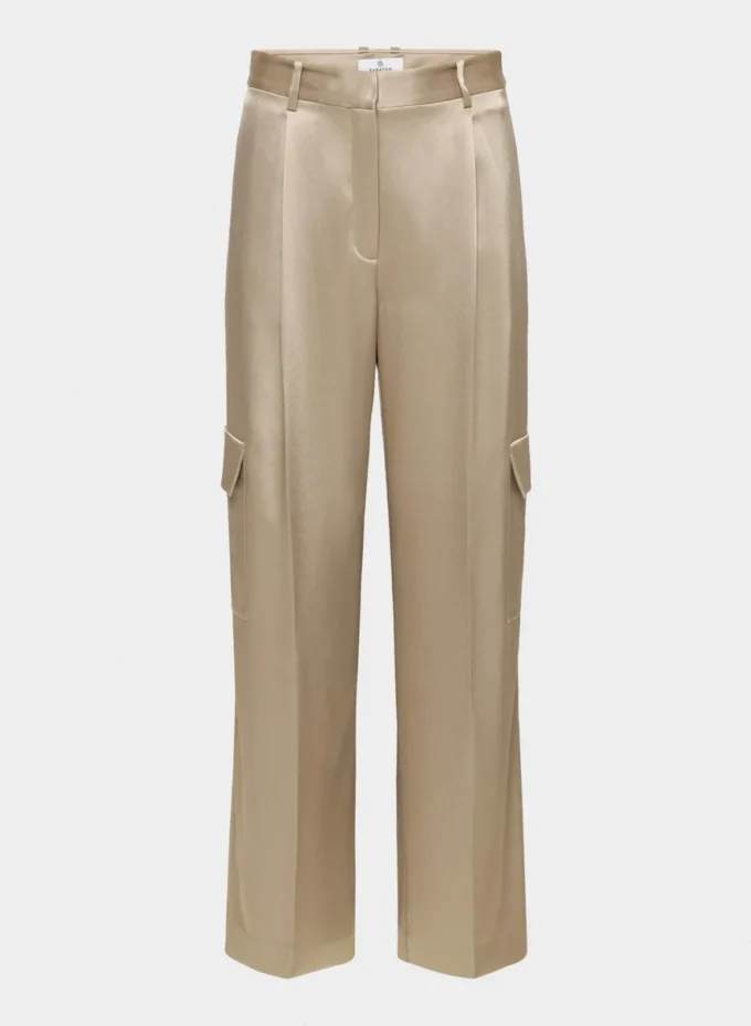 Pantalón cargo de satén extrovertido Pantalón cargo de satén extrovertido