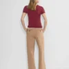 Pantalón chino de talle alto y pliegues anchos Pantalón chino de talle alto y pliegues anchos