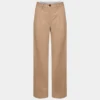 Pantalón chino de talle alto y pliegues anchos Pantalón chino de talle alto y pliegues anchos