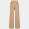 Pantalón chino de talle alto y pliegues anchos Pantalón chino de talle alto y pliegues anchos
