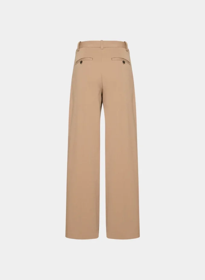 Pantalón chino de talle alto y pliegues anchos Pantalón chino de talle alto y pliegues anchos