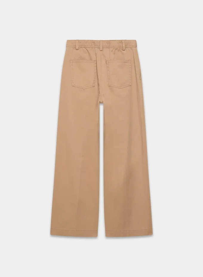 Pantalón chino holgado de talle alto y pierna ancha Pantalón chino holgado de talle alto y pierna ancha