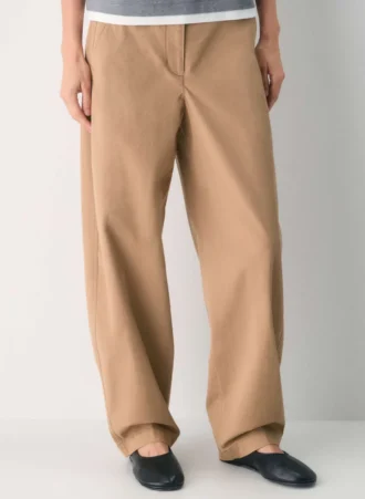 Pantalón chino relajado de talle alto y pierna recta