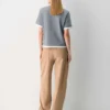 Pantalón chino relajado de talle alto y pierna recta Pantalón chino relajado de talle alto y pierna recta