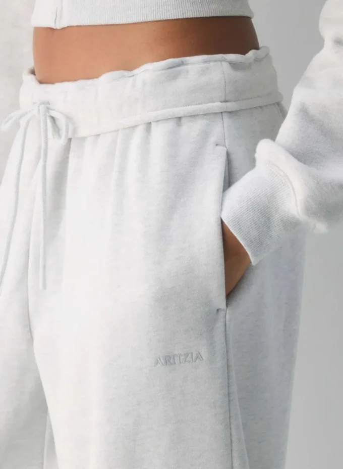 Pantalón de chándal mega holgado con doblez en el bajo Pantalón de chándal mega holgado con doblez en el bajo