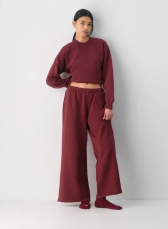 Pantalón palazzo de felpa Mega Lo-rise